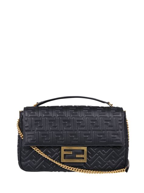 fendi black baguette|fendi baguette real.